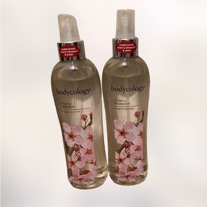 Bodycology 8fl oz cherry blossom cedar wood and pear fragrance mist bundle of 2
